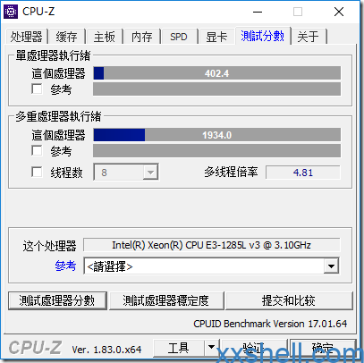 CPU-Z_跑分